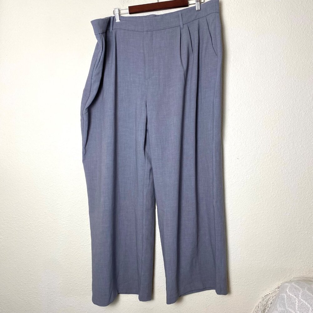 Abercrombie & Fitch Tailored Straight Leg High Rise Pants Trousers Grey - Picture 5 of 9